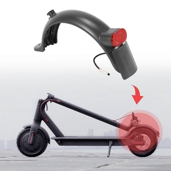 Elscooter Bakre stänkskydd för scooter med bakljus
