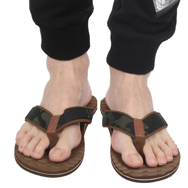 Sommar lättviktsflipflops flerlagers tofflor EVA flipflops lera färg botten(45 )
