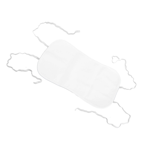 Ricinusoliepakke Genanvendelig Vaskbar Organisk Bomuld Ricinusoliepakke Wrap Justerbar Elastisk Rem Hvid