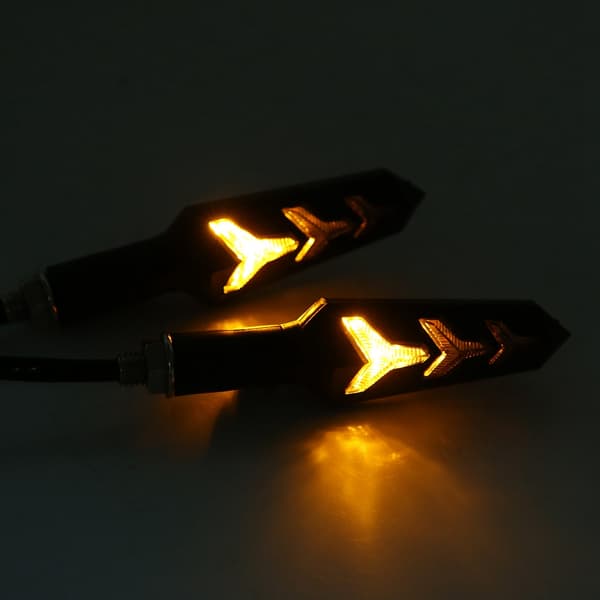 Et par Y-formede motorcykelblinklys LED-lamper Blinklys Universal