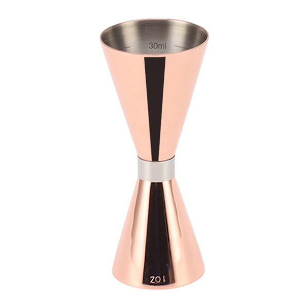 Cocktail Jigger Double Ended 304 rostfritt stål Bar Mätkopp med skala för hemmafest Rose Gold
