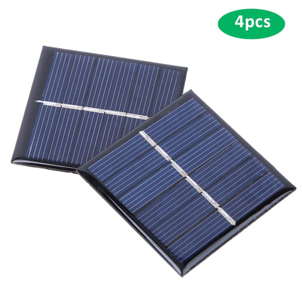 4 STK 3V 168mA Solcellepanel DIY Materiale Utendørs Nødlader Bærbar Strømforsyning