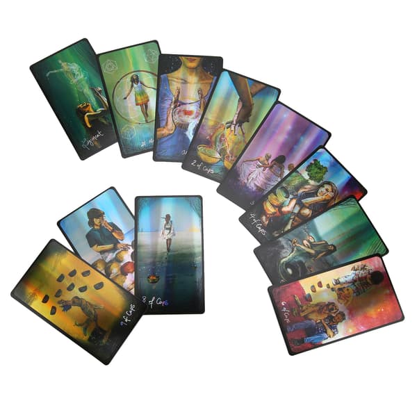 Tarotkortlek Hologrampapper Engelsk version Ödesdivination Brädspel Leksaker