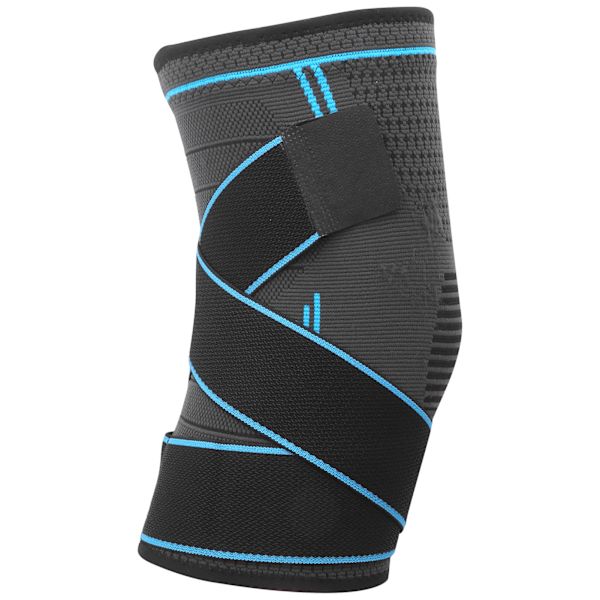 Utomhus Dual Sports Knäskydd Andningsbar stickad Knäskydd Dubbla tryckband Knäskydd Blå M