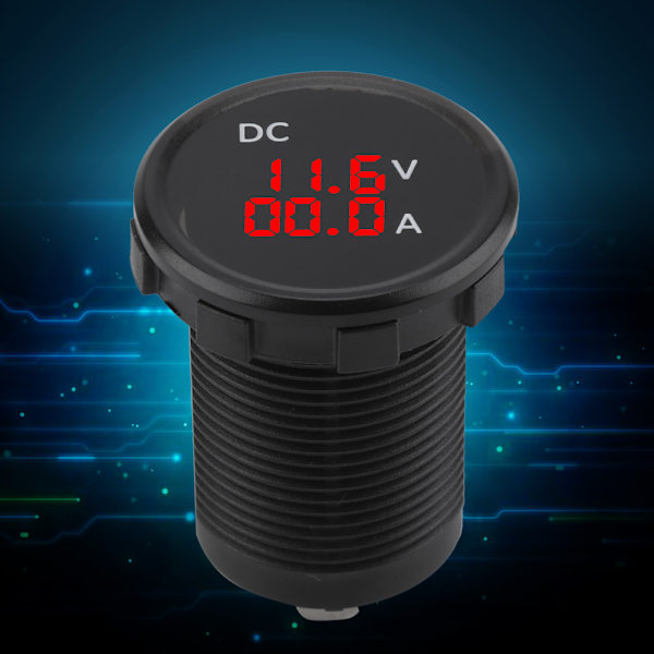 12-24V Digitaalinen volttimittari ampeerimittari jännitteen virtamittari punainen LED-näyttö automoottoripyöräveneeseen