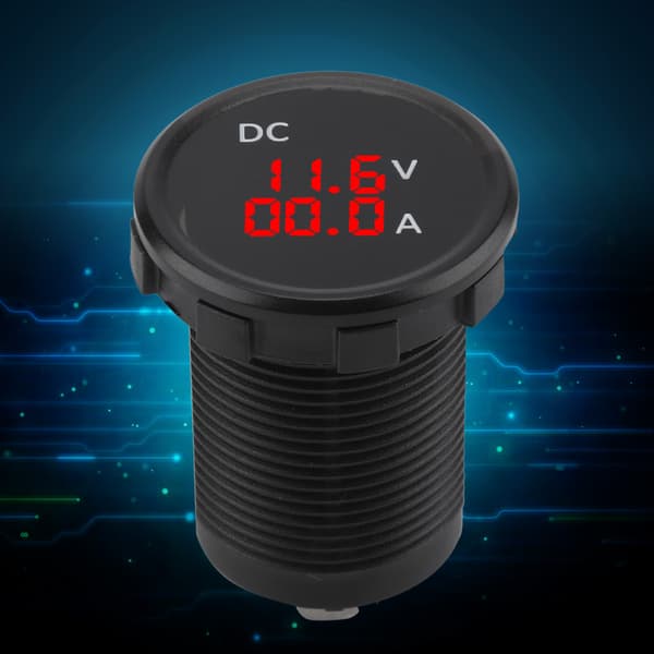 12-24V Digital Voltmeter Amperemeter Spænding Strømmåler Rød LED-display til bil motorcykel båd