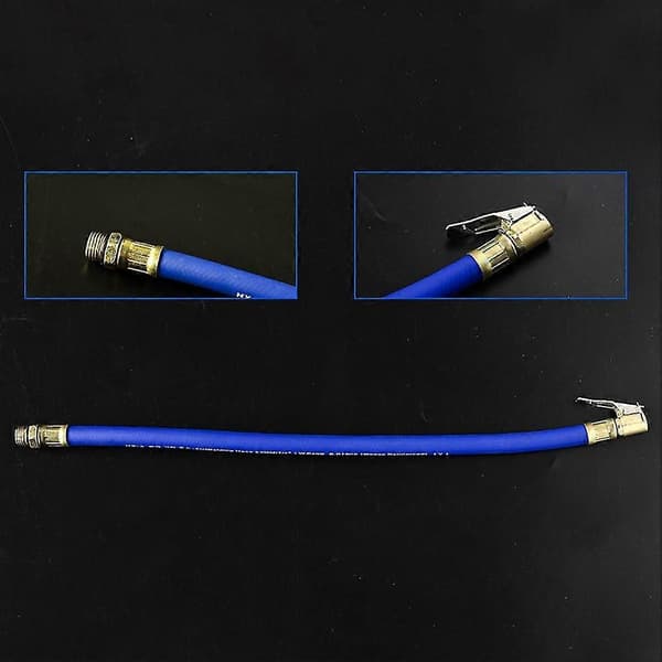 Campers Locking Air Chuck Adapter Flexibel Däckpåfyllningsslang Förlängningsrör Blue