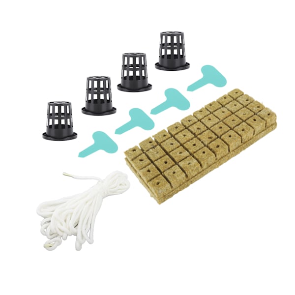 72 set 1 tums stenullskuber med 2 tums nätkrukor för hydroponik odlingssystem Bra vattenabsorption Hydroponics nätkopp för hemmet
