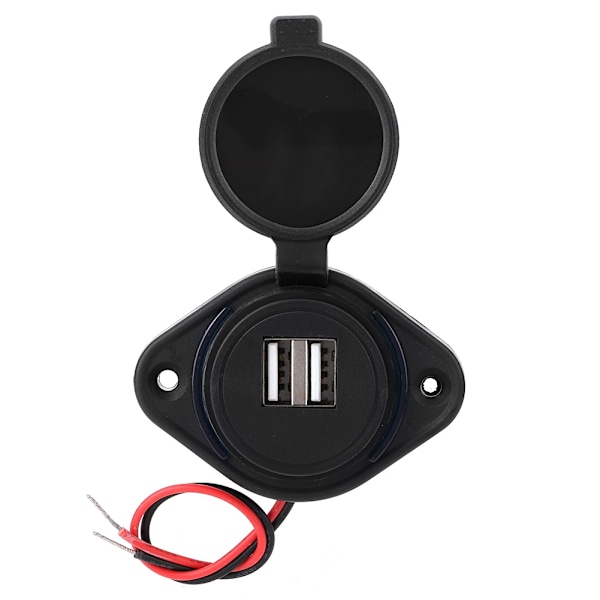 3.1A Dobbel USB-lader Strømuttak Adapter Ladingfeste for bil ATV UTV Bobil Campingvogner
