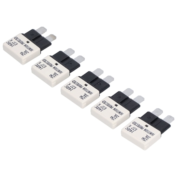 E37 Auto T1 Reset Sikringsautomat UL Grade 94V0 Termoplastisk ATC ATO Sikringsautomater 25A 5 Pak