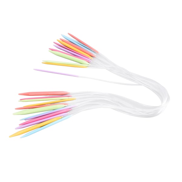 12 st Rundstickor 12 Storlekar 3,5 mm till 12 mm Lättanvänd Stickset för Tröjor med Flerfärgat Plaströr