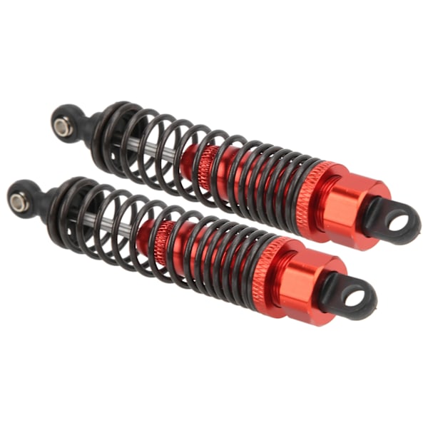 2st 100 mm RC metallstötdämpardämpare för TRAXXAS SLASH 2WD RC biluppgraderingsdelar Röd