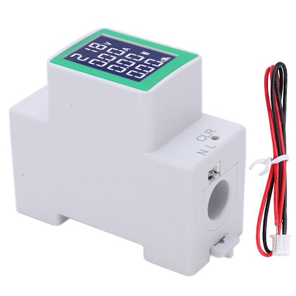 PZEM‑008 LCD Digitalt Display Amperemeter Voltmeter Multifunktionel Skinne Wattmeter AC 50‑300V