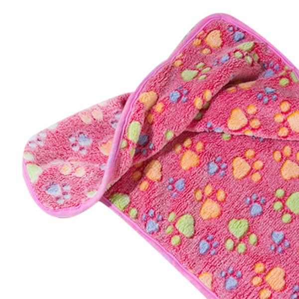 Hundtäcke Söta klotryck på rosa termisk mjukfiber Bekväm kattsömnfilt för husfamilj inomhusklotryck på rosa S(7,9x7,9in)