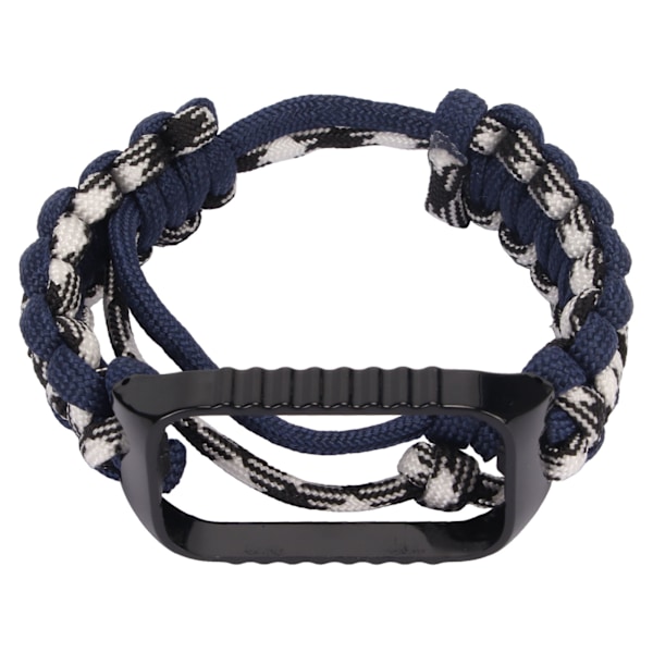 Paracord Watch Band Watch Protector Fodral 2 i 1 Kompatibel för Redmi Band 2 Smartwatch Marinblå