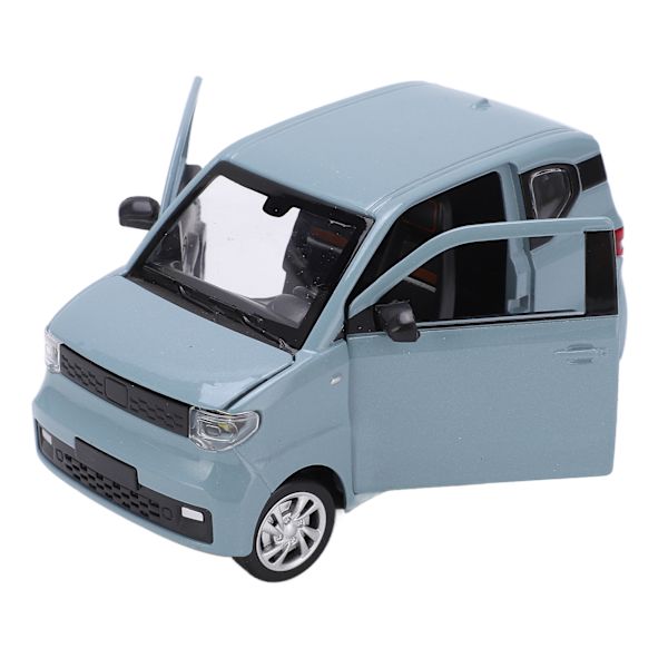 MINI EV -auton malli 1/24 metallivalu miniatyyri vetävä leluauto kattotelineellä matkalaukku malli yli 3-vuotiaille lapsille Sininen