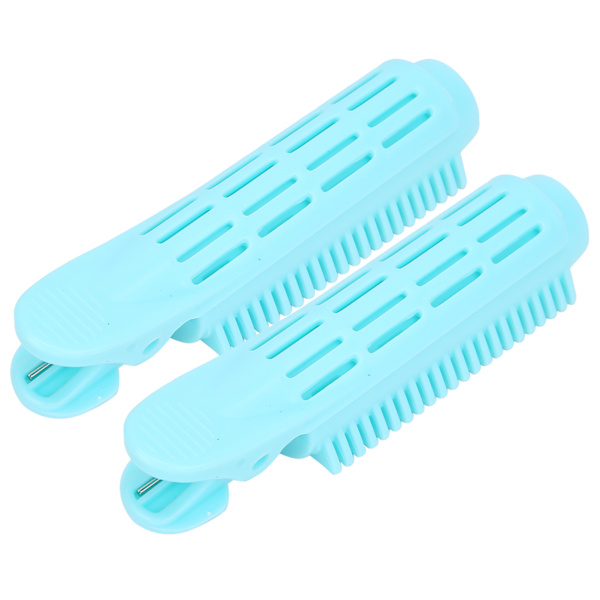 2 stk Hårklemmer Hår Volumgivende Curling Roller Naturligt Fluffy Hårklemme Styling Tool Blå