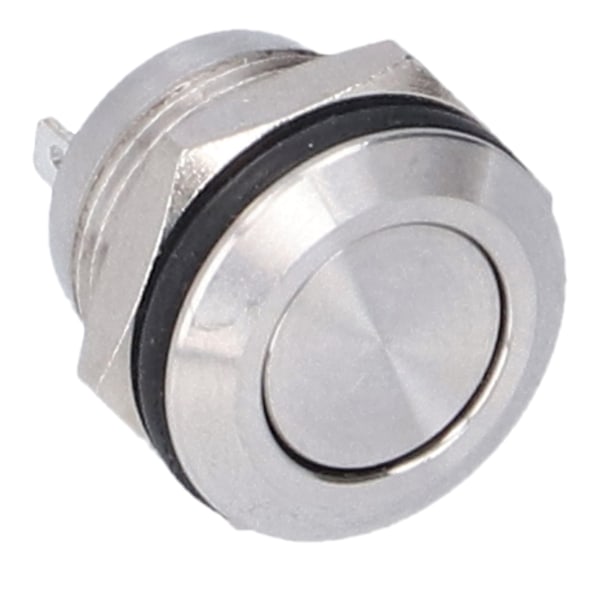 5 stk Flat Top Button Switch Rustfrit stål Vandafvisende skrueterminal Strømtilbehør 0‑220V12mm