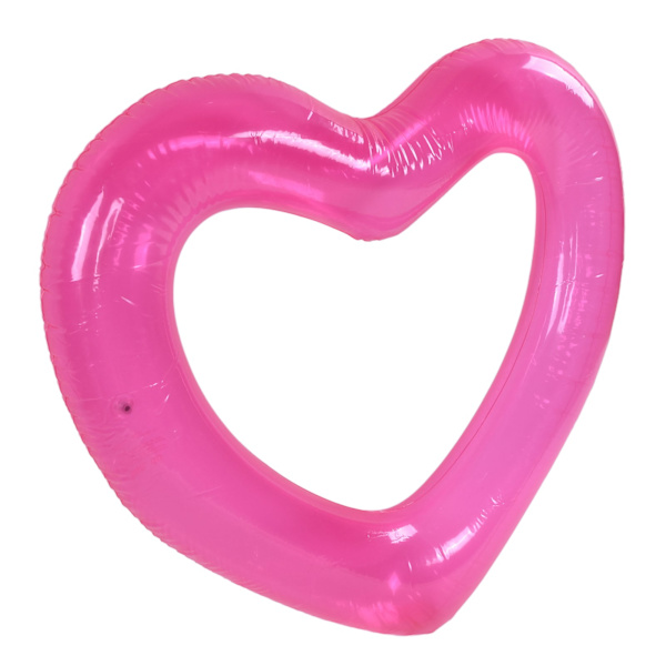 Hjerte Pool Float PVC-material Hudvennlig Lettvektsrosa Flytende Rør i Romantisk Stil for Sommeren
