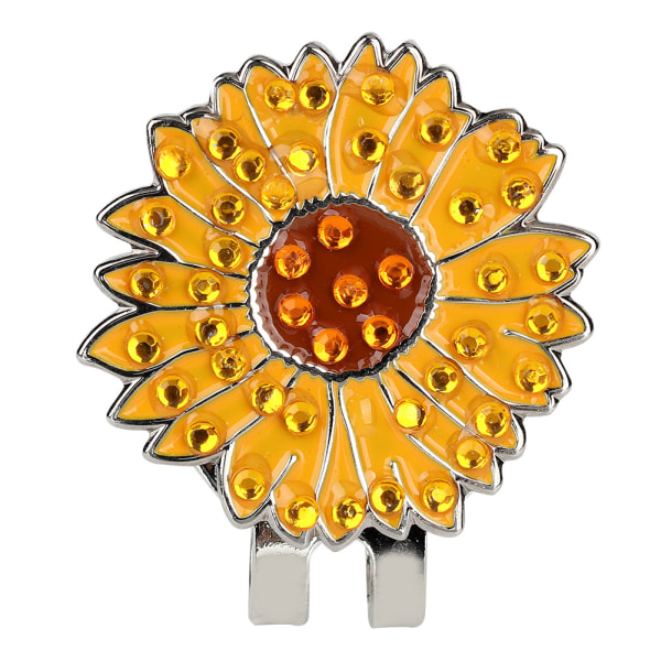 Durable Outdoor Metal Magnetic Golf Ball Mark with Hat Clip Golfer Accessory(chrysanthemum)