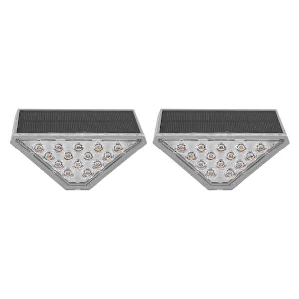 2 Set Solar Steg Lights Triangel Solar Stair Light IP68 Vattentät Utomhusbelysning Dekoration för Yard Veranda Patio