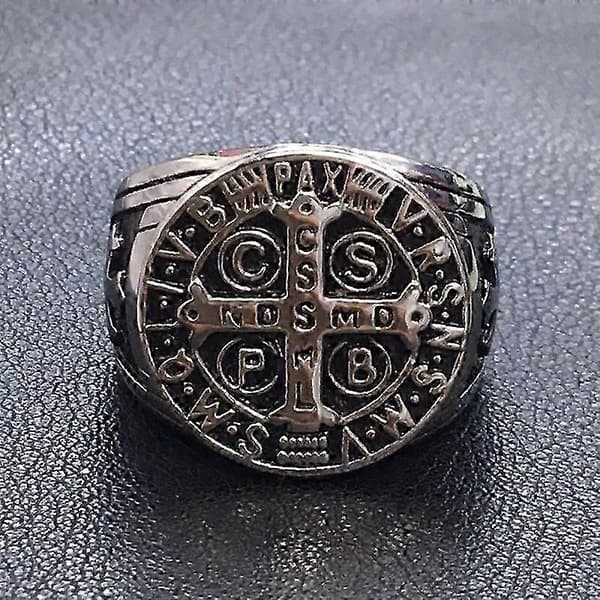 Ny rustfri stålring CSPB Cross Gull Herre ring i rustfritt stål gold 13