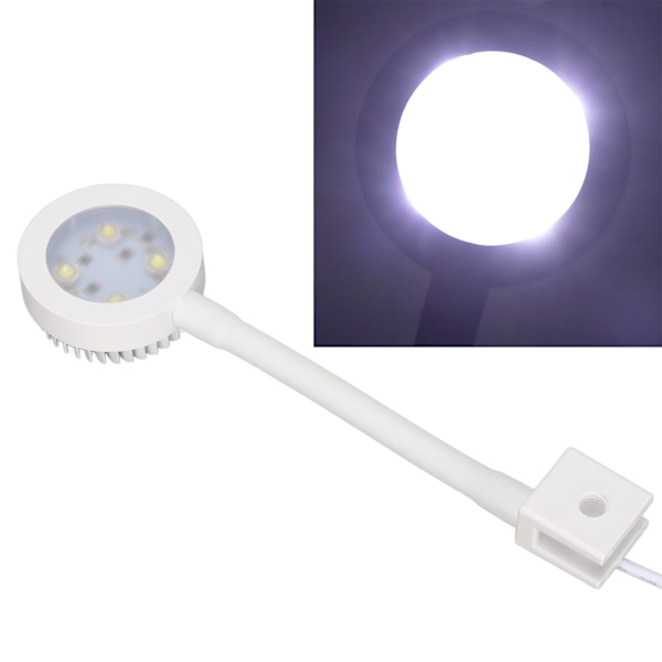 Lille akvariebelysning Høj lysstyrke 360° roterbar Clip On LED Fisktank Lampe til inden for 0,4 tommer tykkelse Hvid