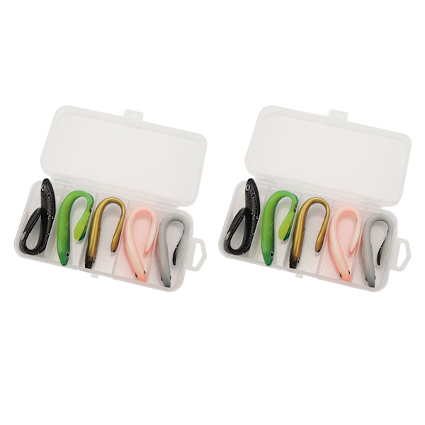10st mjukt lockbete PVC realistisk spinning svanssimulering Fiskedrag fisketillbehör för basfiske