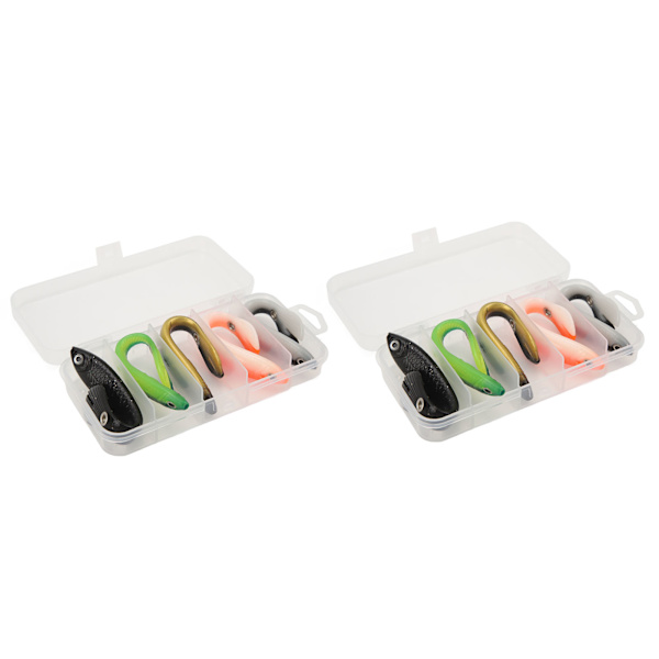 10st mjukt lockbete PVC realistisk spinning svanssimulering Fiskedrag fisketillbehör för basfiske