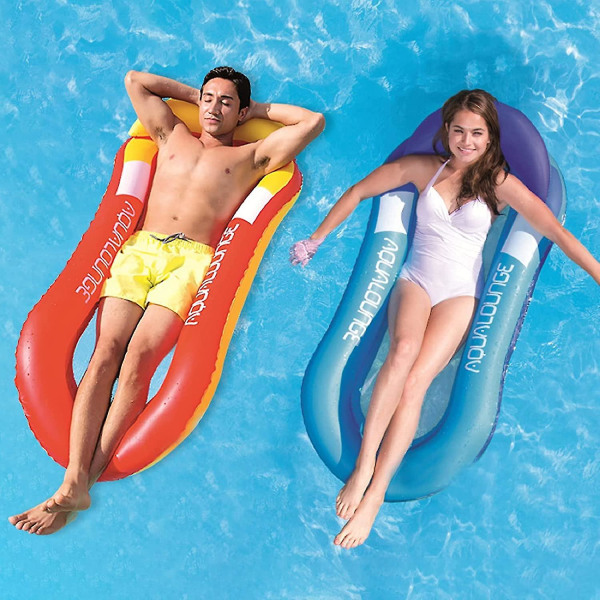 Lykkelig oppblåsbar bassengstol, flytende oppblåsbar bøye Oppblåsbar vannhengekøye Bærbar hengekøyebøye Oppblåsbar bøye for voksne
