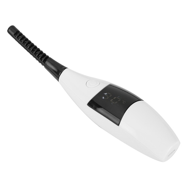 Sähköinen ripsentaivutin USB-latauksella digitaalinen näyttö 4 asetusta Ripsentaivutin meikki Curler (Valkoinen)
