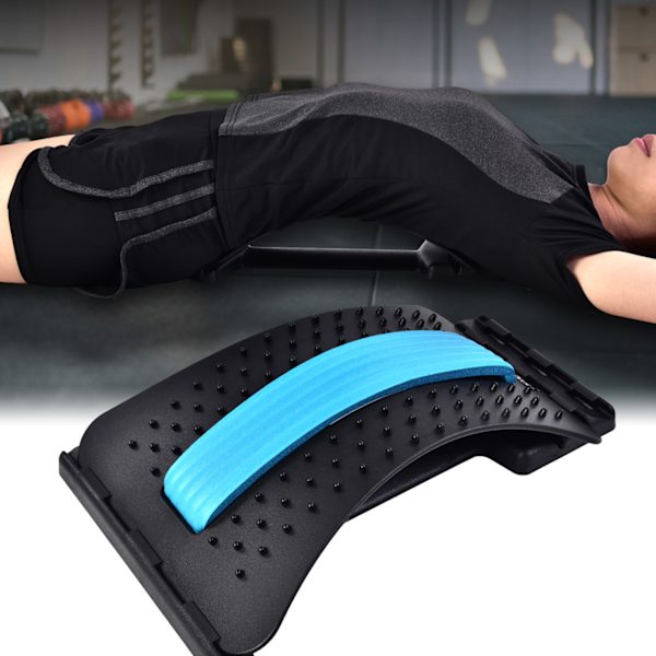 Ryggbår Nedre ländryggsmassage Stöd Smärtlindrande Fitness Tool (blå)