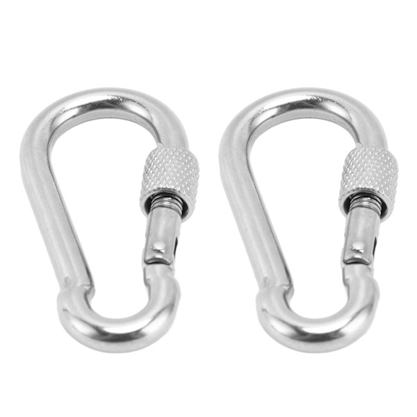 2st fjäderlåshake Karbinhake 316 rostfria klämmor Rigg Säkerhetsspänne Tillbehör Dia 8x80mm