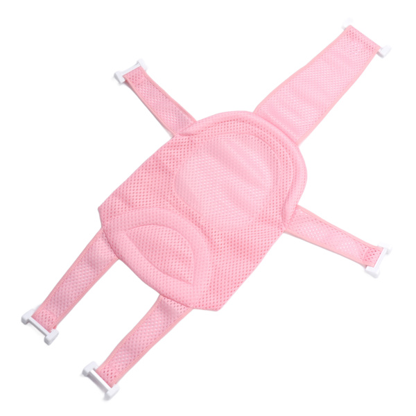 Babybadekarsete Støtte Sklisikkert Universal Avtakbart Nette Badekar Sling Dusjnett Rosa
