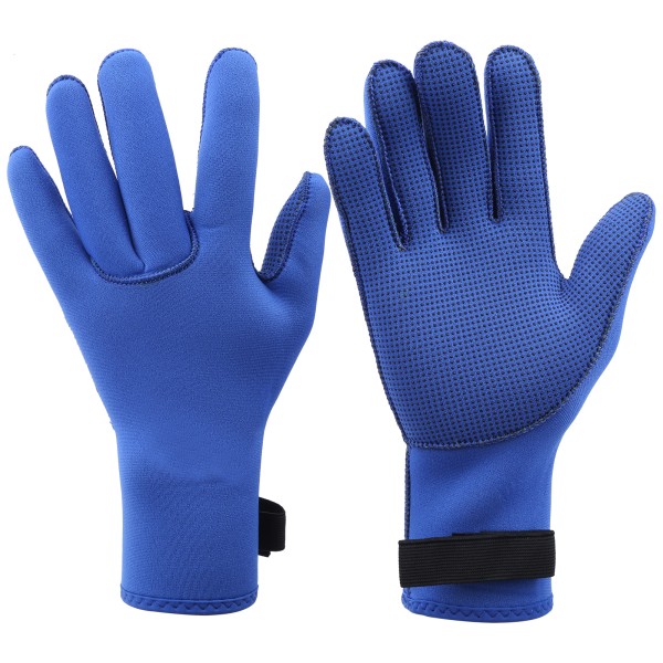 Hisea 3MM Diving Glove Antiskid Handguard Snorkeling Antiscratch Sport Equipment Blue(L )