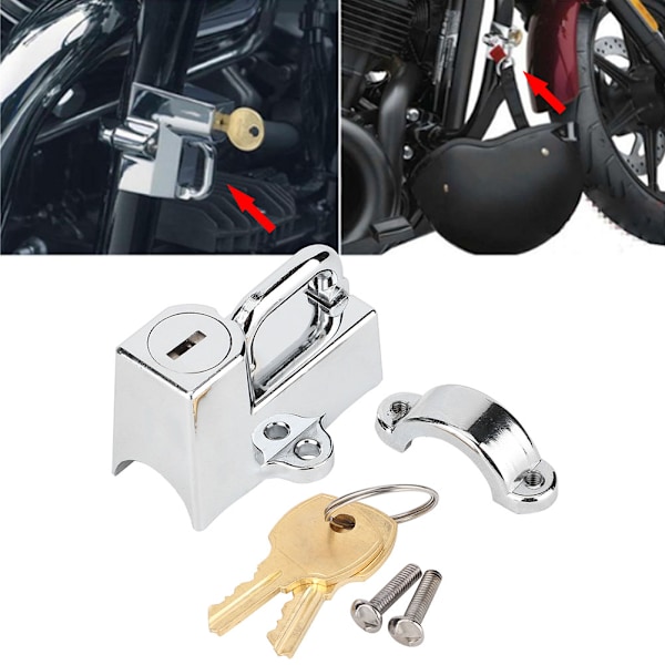 För Kuryakyn Cruiser Motorcykel Hjälmlås 1-1/4 till 1-1/2 4232 (Plätering Färg)