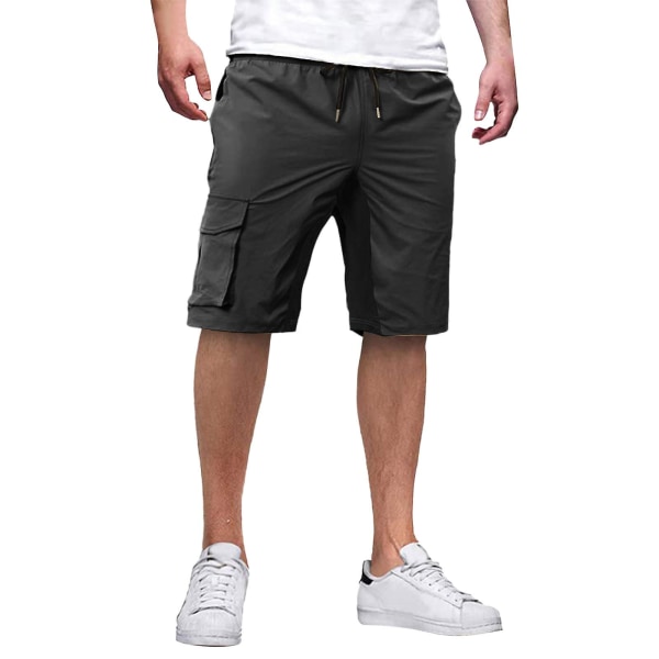 Casual shorts för män benvit XL