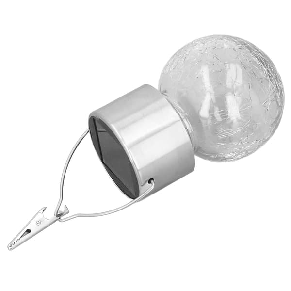 Hanging Solar Lights Glass Ball Shape Crack Pattern Energy Saving Solar Charging Automatic Sensing Lights for Outdoor