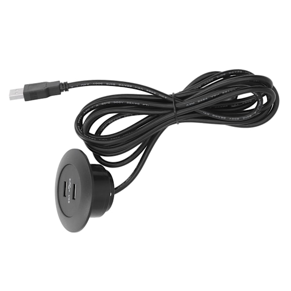Sofa USB-laderuttak Flush Mount Installasjon Dobbel USB-laderporter Uttak for hjemmebruk Svart