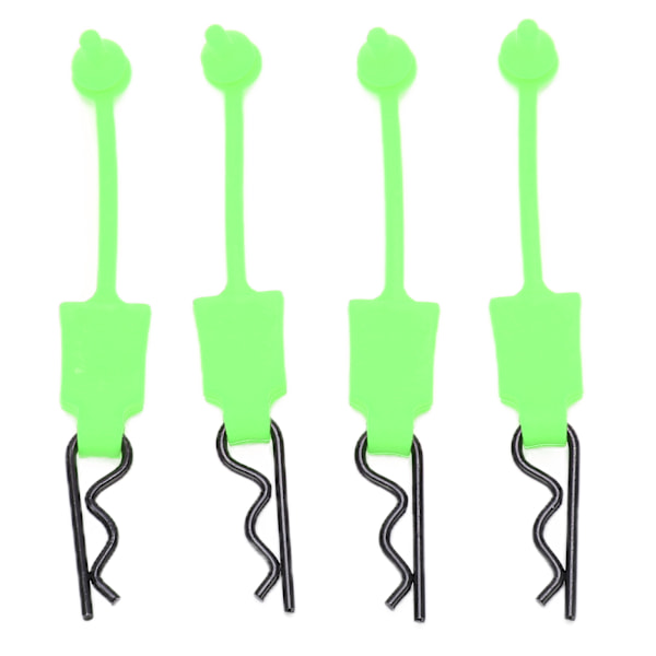 4 kpl 1/10 RC-auton klipsit Universaali auton kuori pult lukitusklipsit Vaihto-osa auton kuori tarvikkeet Vihreä