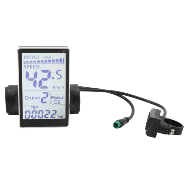 Elcykel LCD-mätare 5-stift 24V 36V 48V 60V Universal E Scooter M5 LCD-panelskärm för 31,8 22,2 mm elcyklar