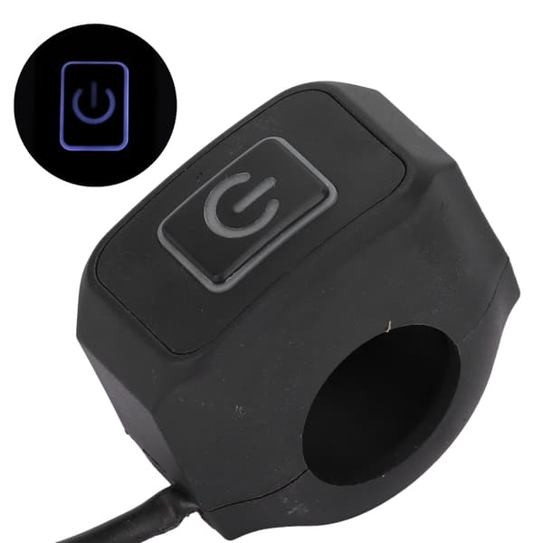 22mm Motorsykkel Styrebryterkontrollknapp Vanntett Universal for Frontlys Hvit