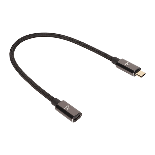 USB C till USB C-kabel typ C USB4.0-datakabel för Thunderbolt 4 PD100W Snabbladdning 40Gbps 8K 60Hz Typ C-förlängningskabel 30cm