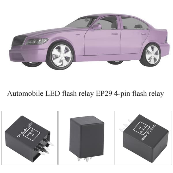 Plastic Waterproof Dustproof Durable 400 Working Hours EP29 4-Pin LED Flasher Relay for Car