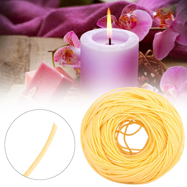 2 mm fiberveke naturlig bivaxbeläggning Candle Wick DIY 200 fot doftljusveke (lätt)