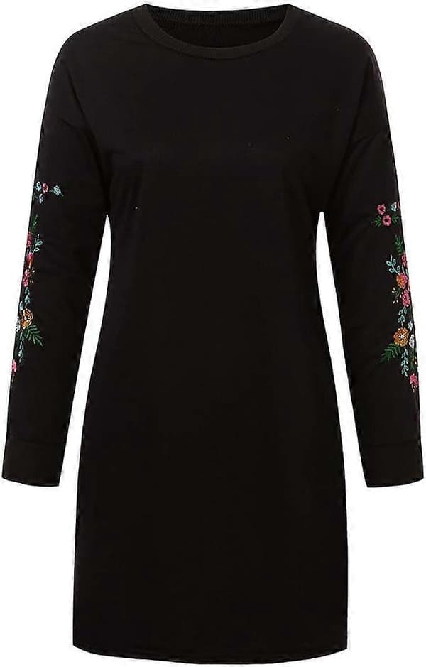 Sweaterkjole Kompatibel med vinterkvinder langærmet tunika black M