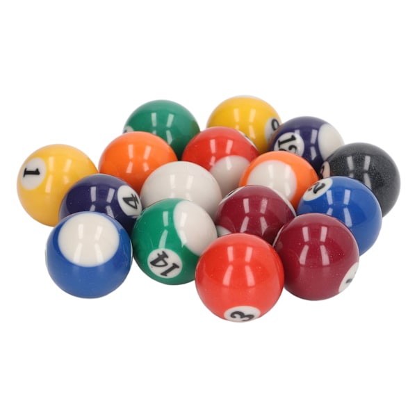 16st mini biljardbollar Slagtålig miljövänlig harts Liten biljardbordsbollsats för barnspelrum 32 mm