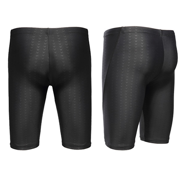 Lange treningsbadedrakter Vanntett hurtig tørkende svarte hudvennlige badedrakter for menn for Racing 4XL (anbefalt vekt 67,5-72,5 kg)