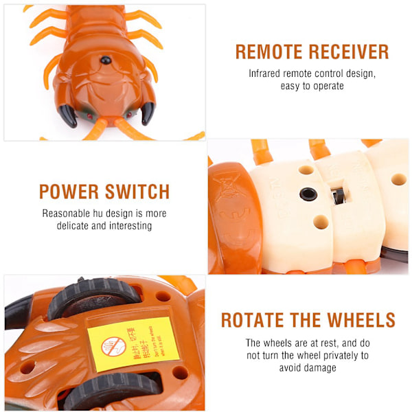1PC Infraröd fjärrkontroll Fake Centipede Scolopendra RC Toy