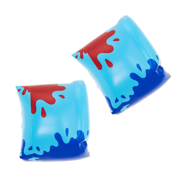 Swimming Arm Float PVC Uppblåsbar Rollup Armband Ring Floater Sleeve för vuxen Kid Nybörjare Blå